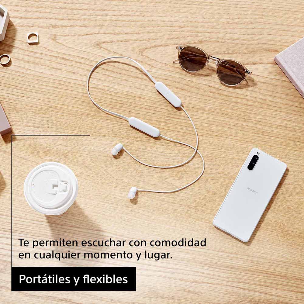 AUDÍFONOS SONY WI-C100W INTERNOS BLUETOOTH BLANCO - 6