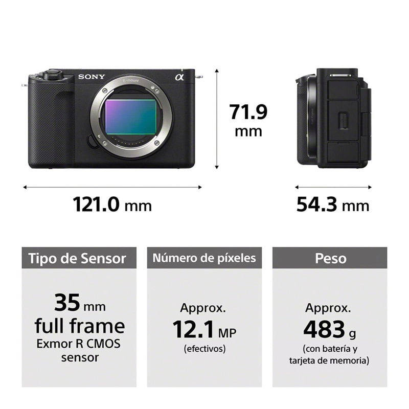 CAMARA VLOGGING FULL-FRAME ZV-E1 NEGRA - 2