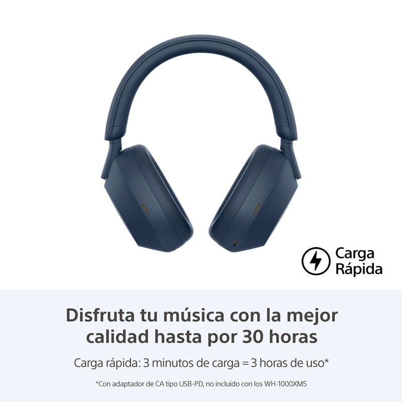 AUDÍFONOS SONY WH-1000XM5 NOISE CANCELLING BLUETOOTH AZUL - 5
