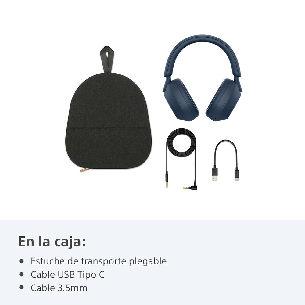 AUDÍFONOS SONY WH-1000XM5 NOISE CANCELLING BLUETOOTH AZUL - 8