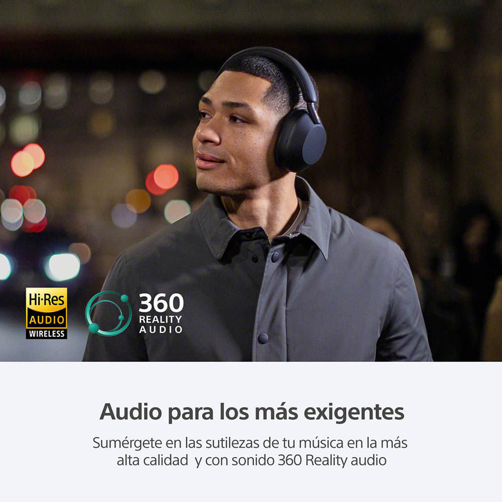 AUDÍFONOS SONY WH-1000XM5 NOISE CANCELLING BLUETOOTH PLATA - 5
