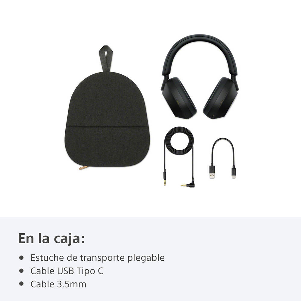AUDÍFONOS SONY WH-1000XM5 NOISE CANCELLING BLUETOOTH PLATA - 10