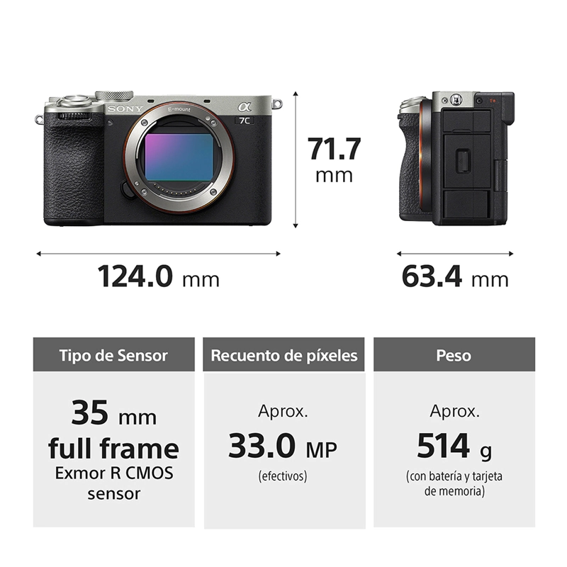 CÁMARA PROFESIONAL COMPACTA FULL FRAME MIRRORLESS ILCE-7CM2 - 2