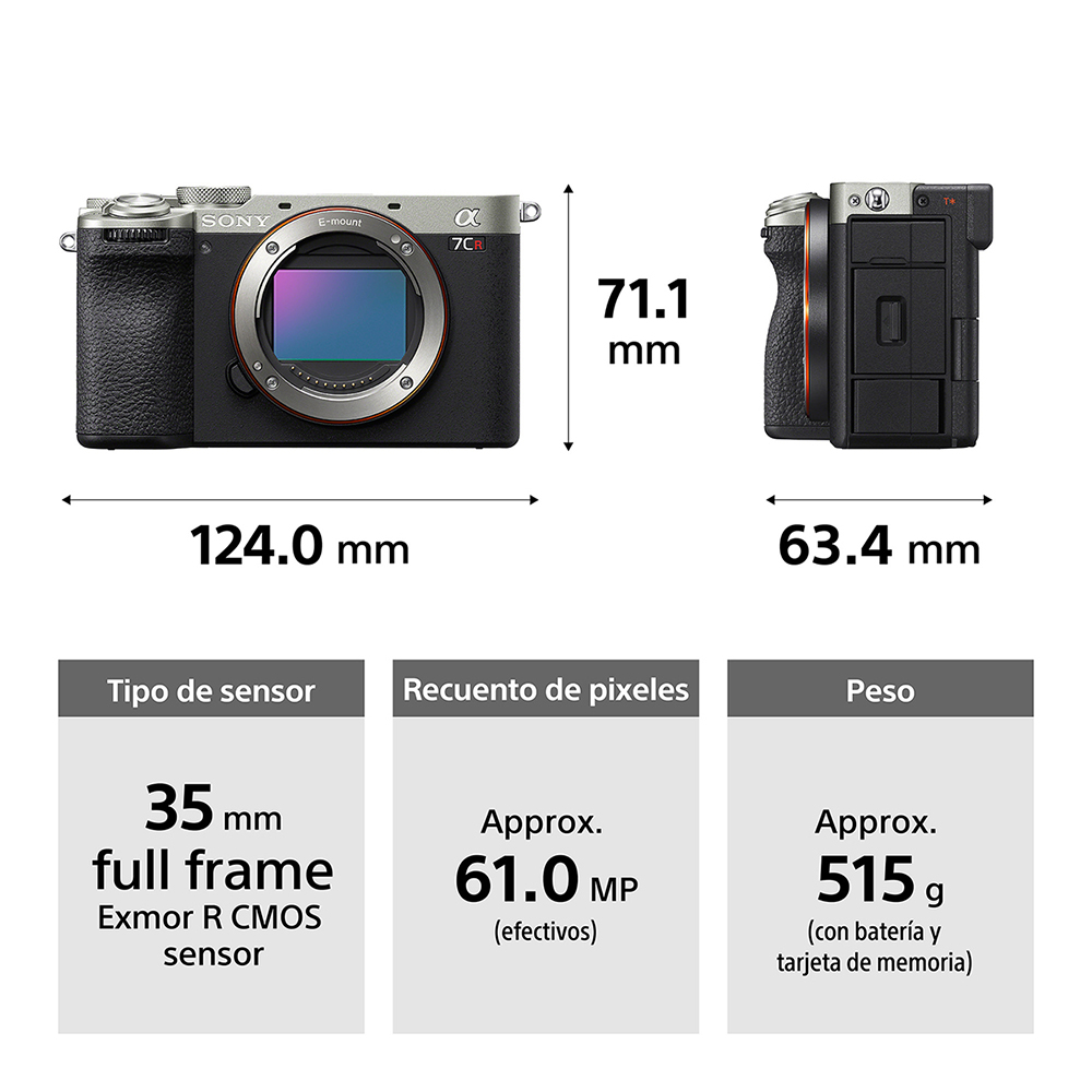 CÁMARA PROFESIONAL COMPACTA FULL FRAME MIRRORLESS ILCE-7CR - 2
