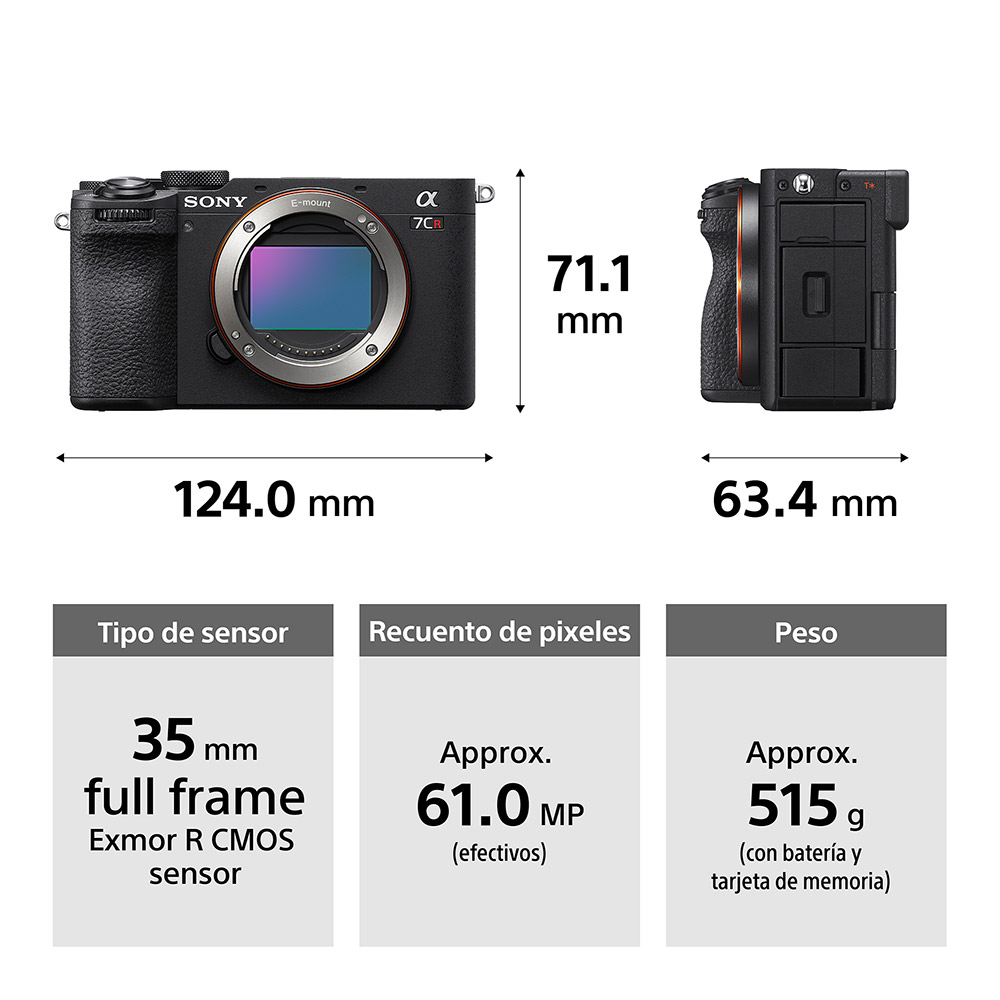 CÁMARA PROFESIONAL COMPACTA FULL FRAME MIRRORLESS ILCE-7CR - 2