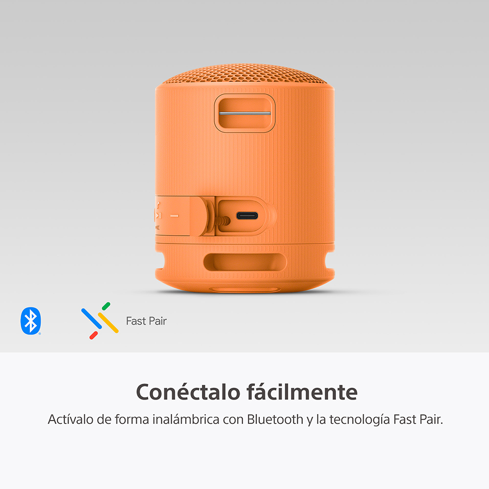 PARLANTE BLUETOOTH SRS-XB100 NARANJO - 3