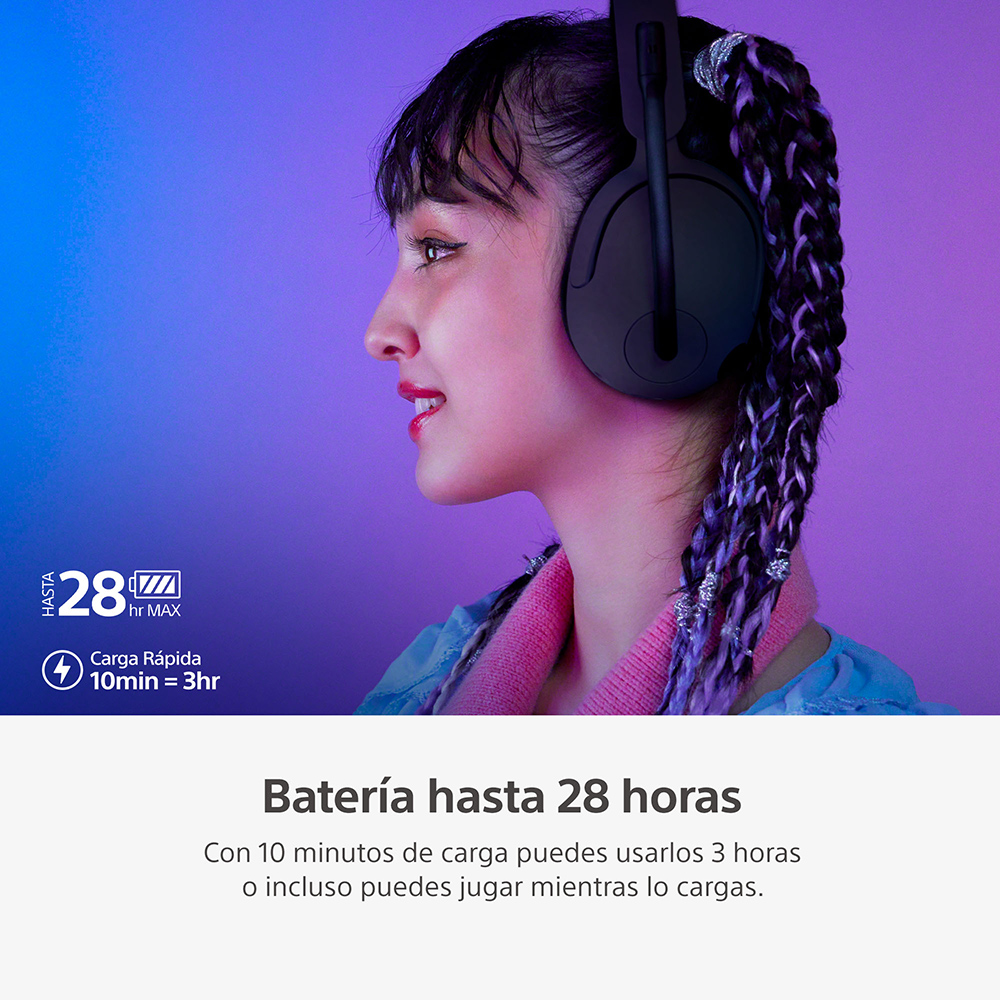 AUDÍFONOS GAMER SONY WH-G500BZ UC INZONE H5 JUEGOS BLUETOOTH - 7