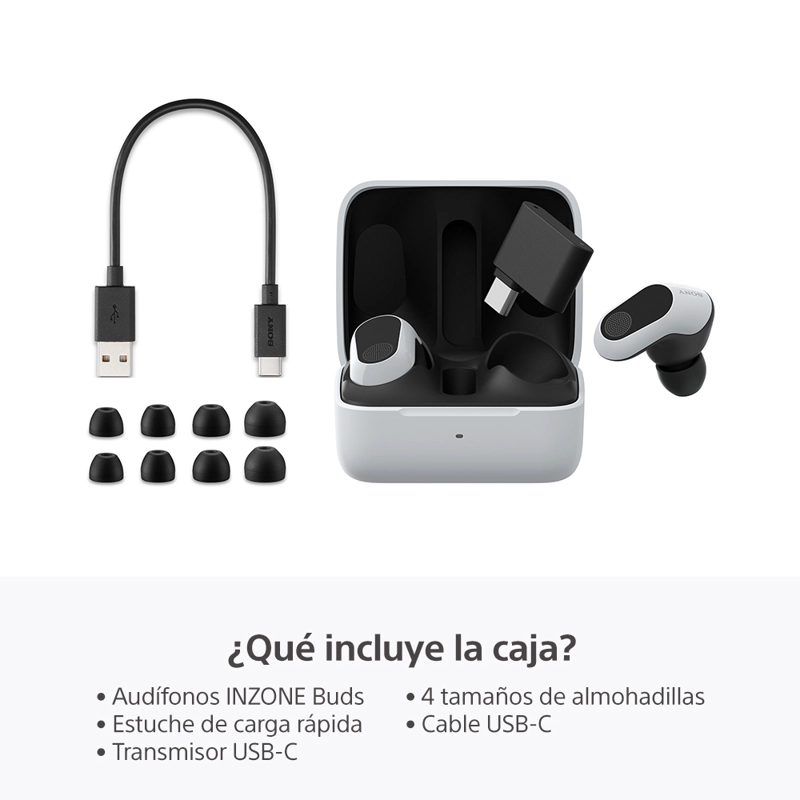 AUDÍFONOS GAMER SONY TRUE WIRELESS WF-G700NBZ UC NOISE CANCELLING JUEGOS INZONE BUDS BLUETOOTH - 2