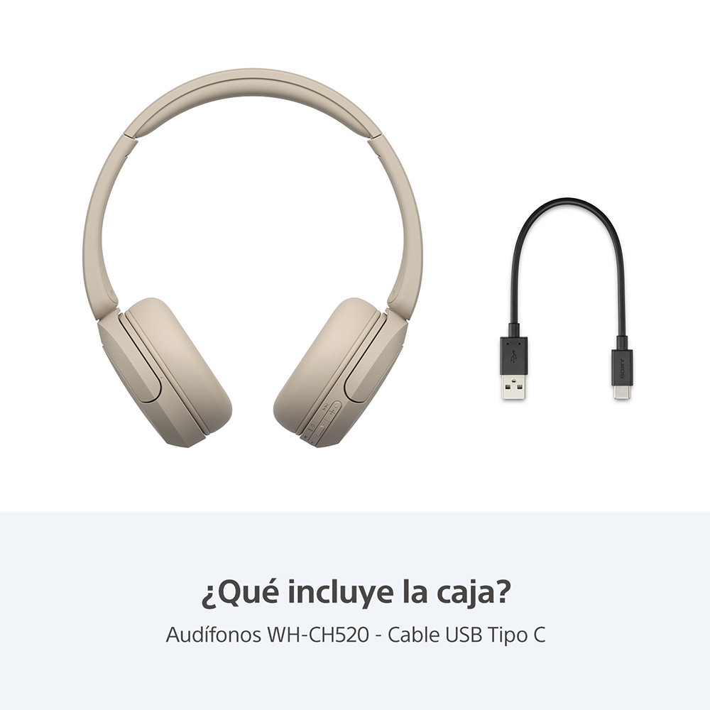 AUDÍFONOS SONY WH-CH520CZ BLUETOOTH CREMA - 6