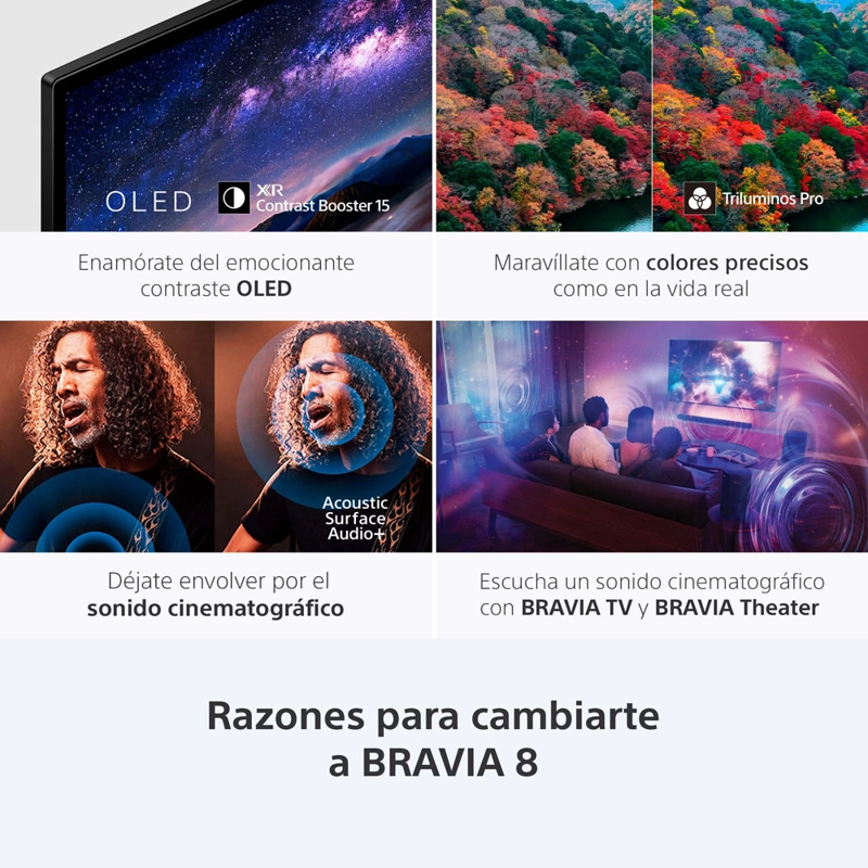 TELEVISOR SONY 4K UHD (3840 X 2160) 77' OLED BRAVIA 8 4K ULTRA HDR GOOGLE TV - 5