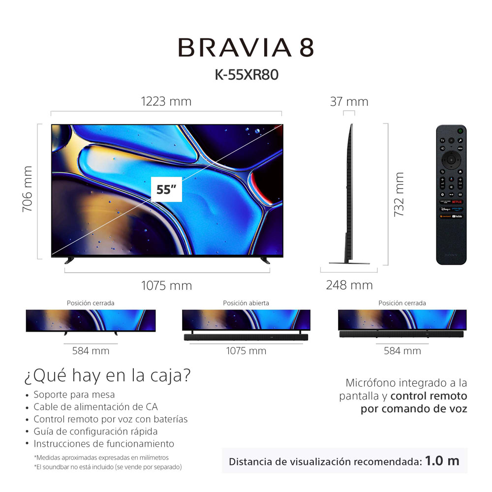 OLED BRAVIA 8 4K ULTRA HDR GOOGLE TV 55' - 4