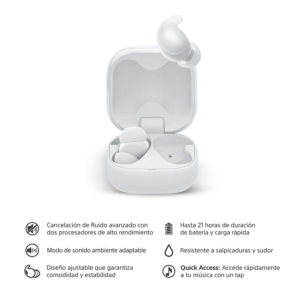 AUDIFONOS INALAMBRICOS CON NOISE CANCELING LINKBUDS FIT BLANCO - 2