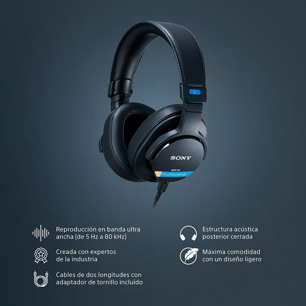AUDIFONOS PARA ESTUDIO PROFESIONAL MDR-M1 - 5