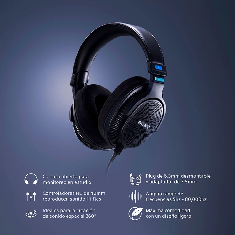 AUDIFONOS OPEN-BACK PARA ESTUDIO PROFESIONAL MDR-MV1 - 4