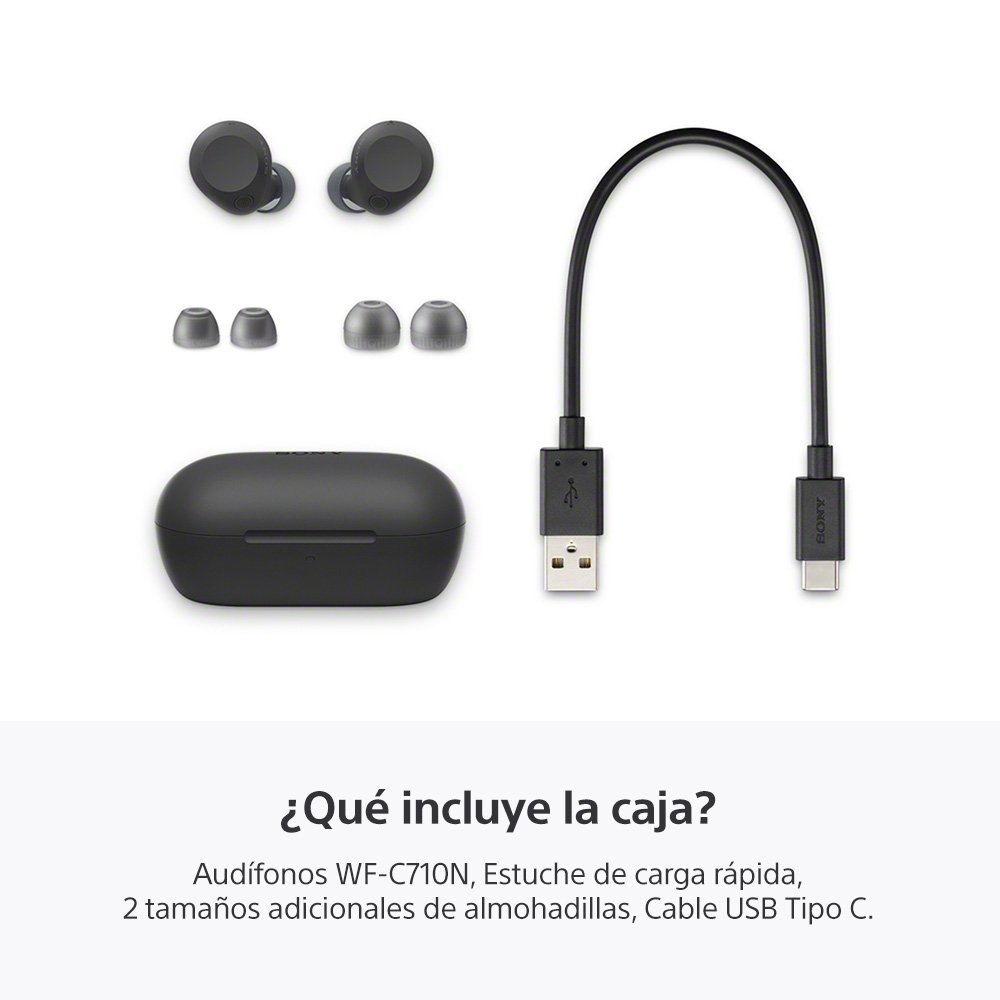 AUDIFONOS INALAMBRICOS CON NOISE CANCELLING WF-C710N NEGRO - 8