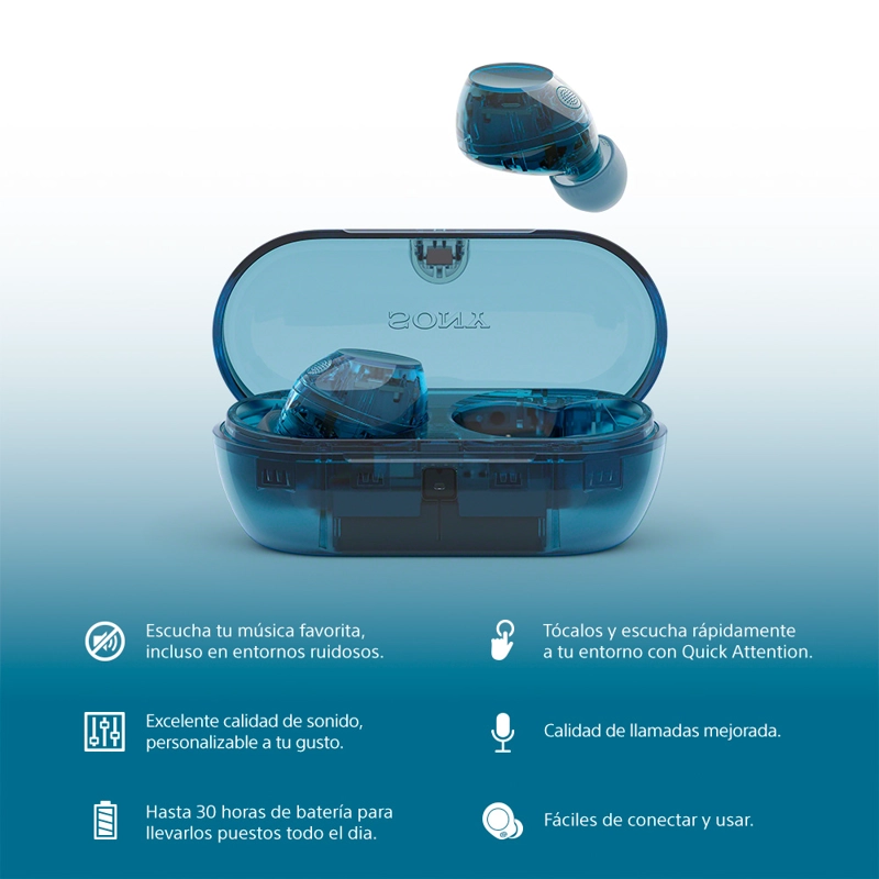 AUDIFONOS INALAMBRICOS CON NOISE CANCELLING WF-C710N AZUL - 2