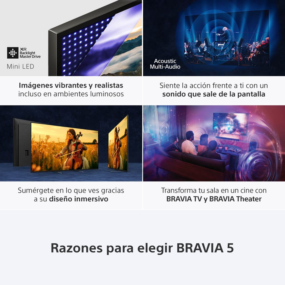 MINI LED SMART TV 55' BRAVIA 5 4K HDR K-55XR50 - 4