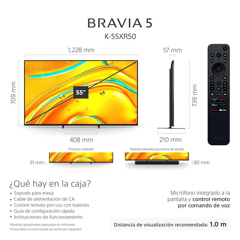 MINI LED SMART TV 55' BRAVIA 5 4K HDR K-55XR50 - 5