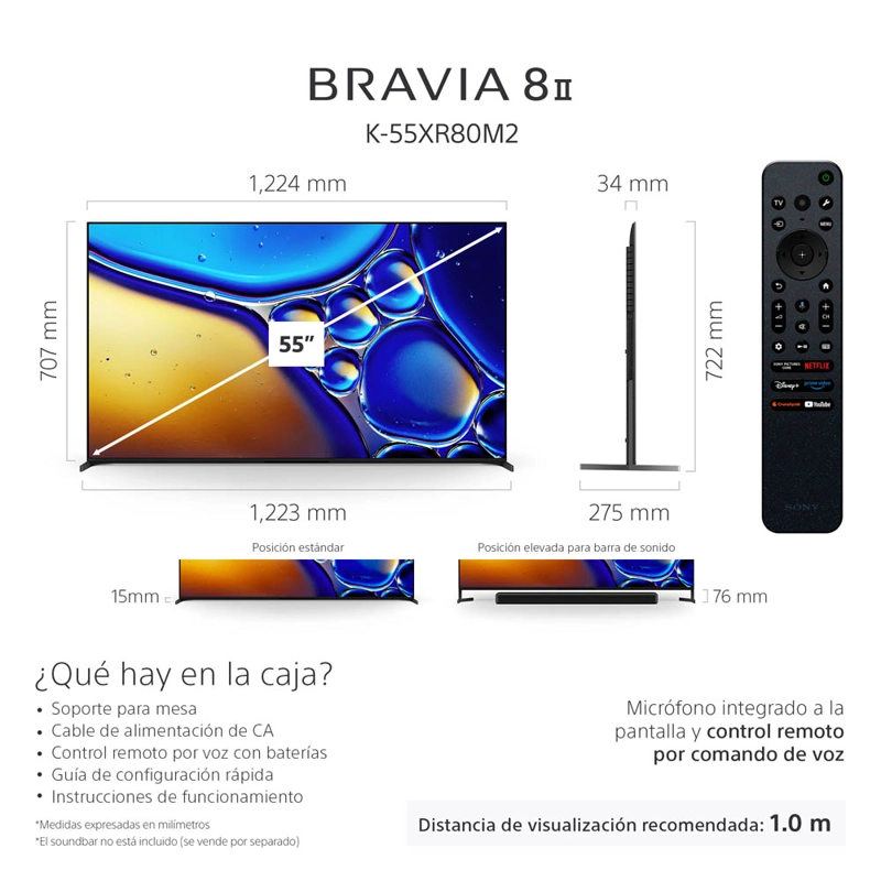 OLED SMART TV 55' BRAVIA 8 II 4K HDR K-55XR80M2 - 4