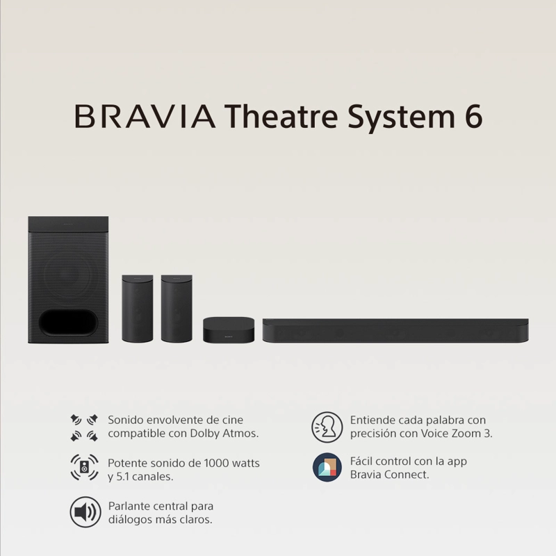 SISTEMA BRAVIA HOME THEATRE SYSTEM 6 DE 5.1 CANALES - 7
