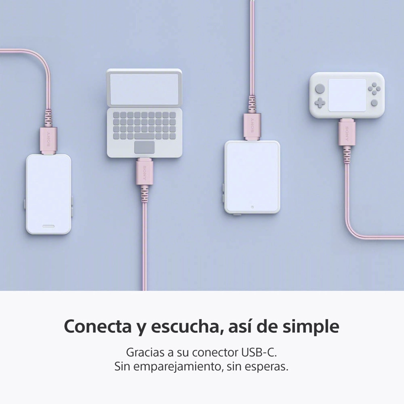 AUDIFONOS INTERNOS USB-C CON CABLE ROSADO IER-EX15C SONY - 4