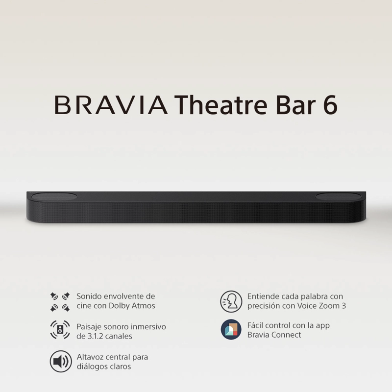 BARRA DE SONIDO DE 3.1.2 CANALES THEATRE BAR 6 SONY - 2