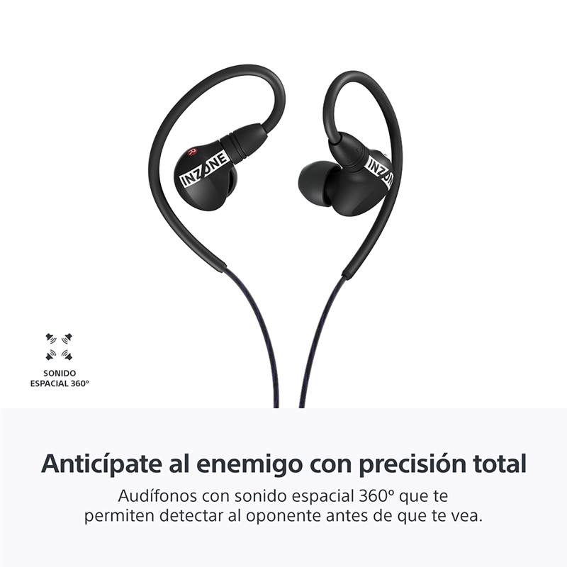 AUDIFONOS INTERNOS PARA JUEGOS INZONE E9 NEGRO SONY - 2