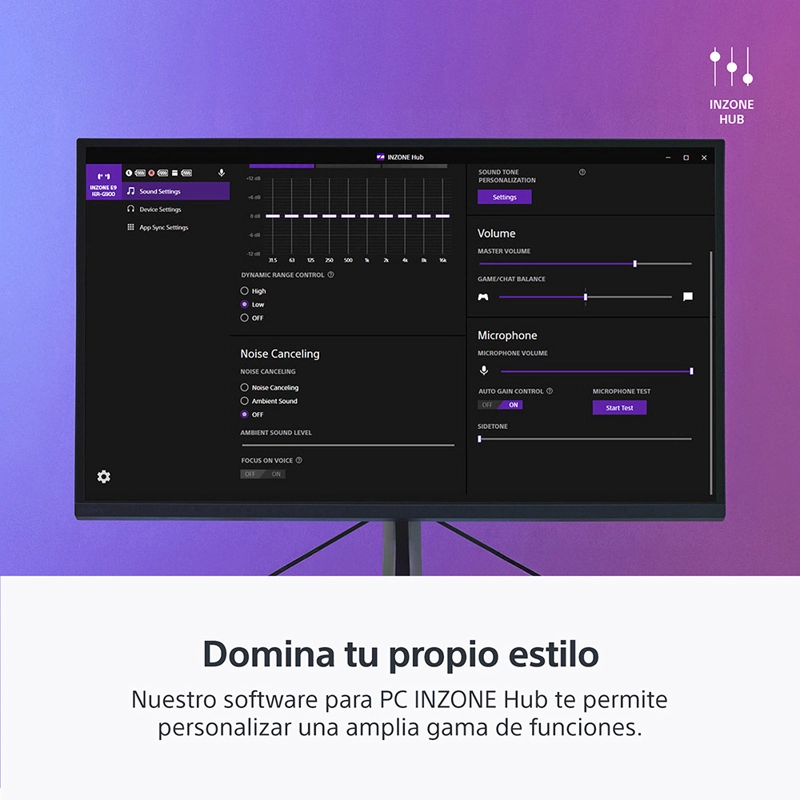 AUDIFONOS INTERNOS PARA JUEGOS INZONE E9 NEGRO SONY - 5