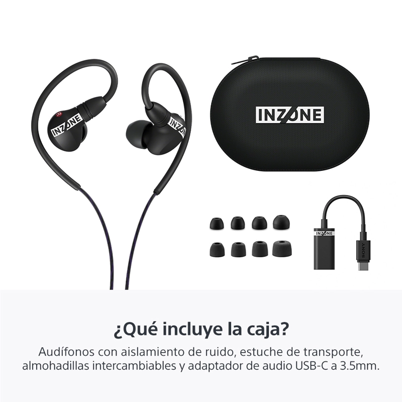 AUDIFONOS INTERNOS PARA JUEGOS INZONE E9 NEGRO SONY - 6