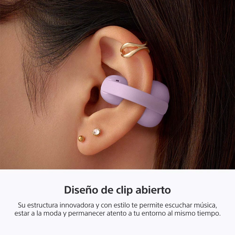AUDIFONOS INALAMBRICOS LINKBUDS CLIP VIOLETA - 2