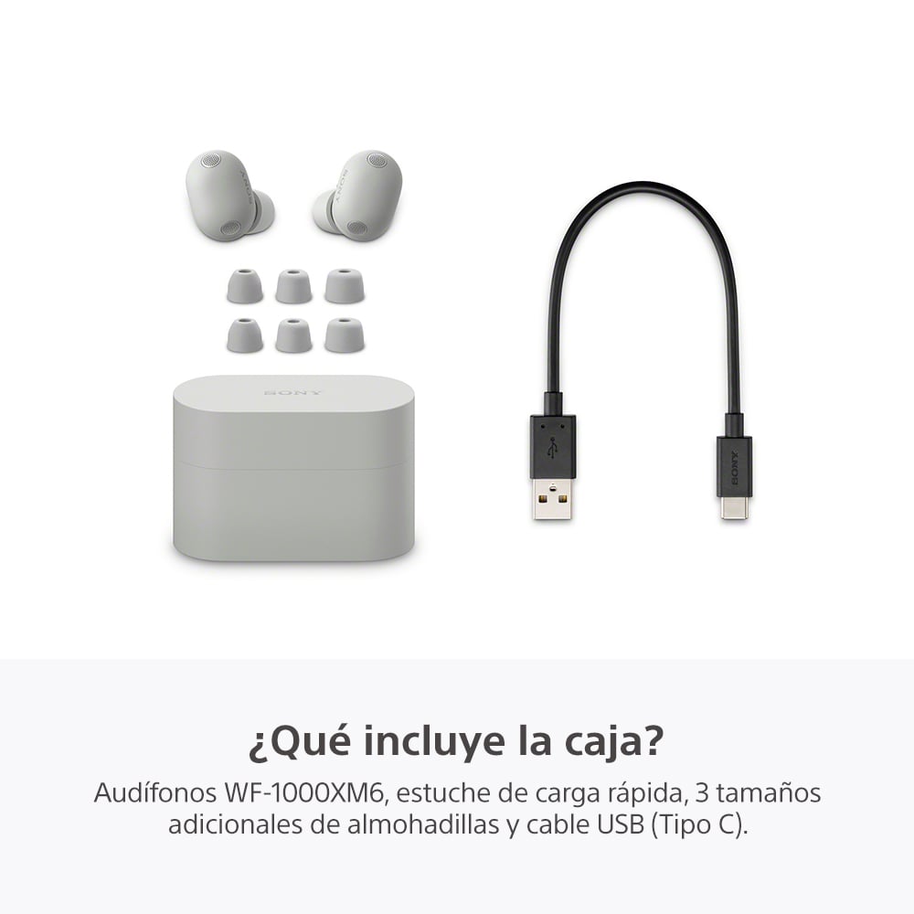 AUDIFONOS INALAMBRICOS NOISE CANCELLING SONY WF-1000XM6 GRIS - 2