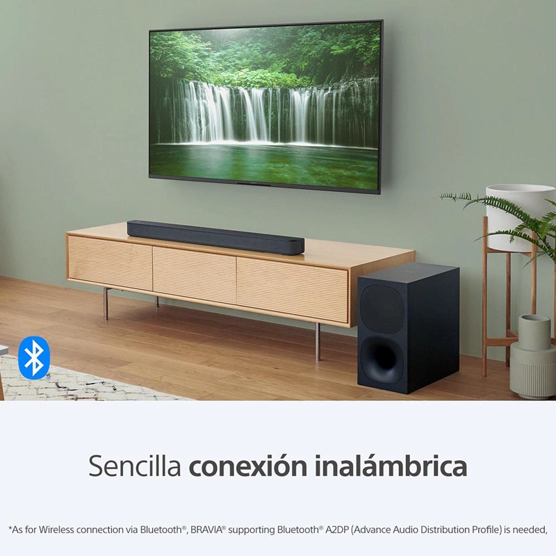 BARRA DE SONIDO DE 2.1 CANALES CON POTENTE SUBWOOFER INALAMBRICO HT-S400 - 5