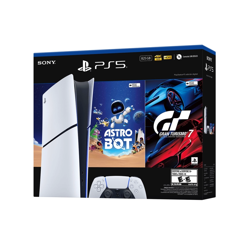 PAQUETE DE CONSOLA PLAYSTATION 5 EDICION DIGITAL CON ASTRO BOT Y GRAN TURISMO 7 - 3