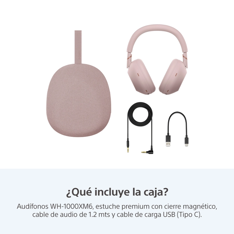AUDIFONOS BLUETOOTH NOISE CANCELLING WH-1000XM6 ROSADO SONY - 9