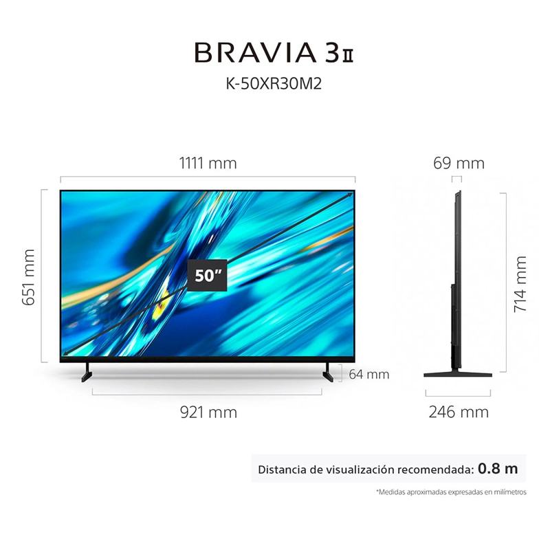 LED SMART TV  BRAVIA 3 II SONY 4K ULTRA HD K-50XR30M2 - 2