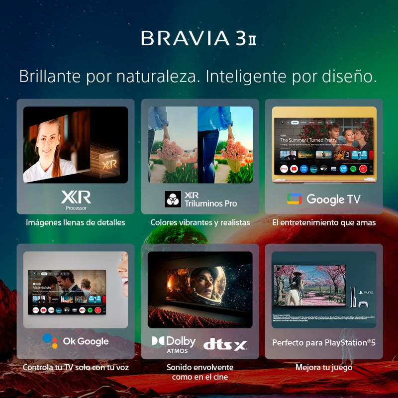 LED SMART TV  BRAVIA 3 II SONY 4K ULTRA HD K-55XR30M2 - 2