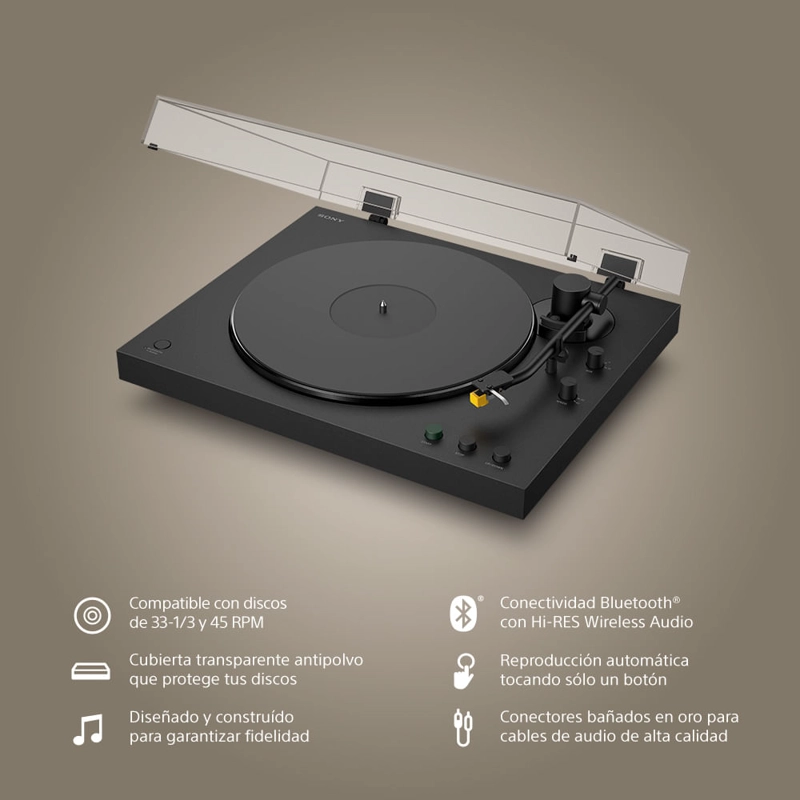 TOCADISCOS BLUETOOTH SONIDO DE ALTA CALIDAD SONY PS-LX5BT - 2