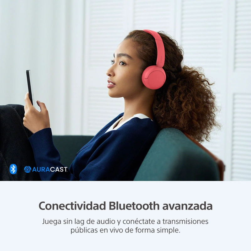 AUDIFONOS BLUETOOTH SONY WH-CH530 ROJO - 10