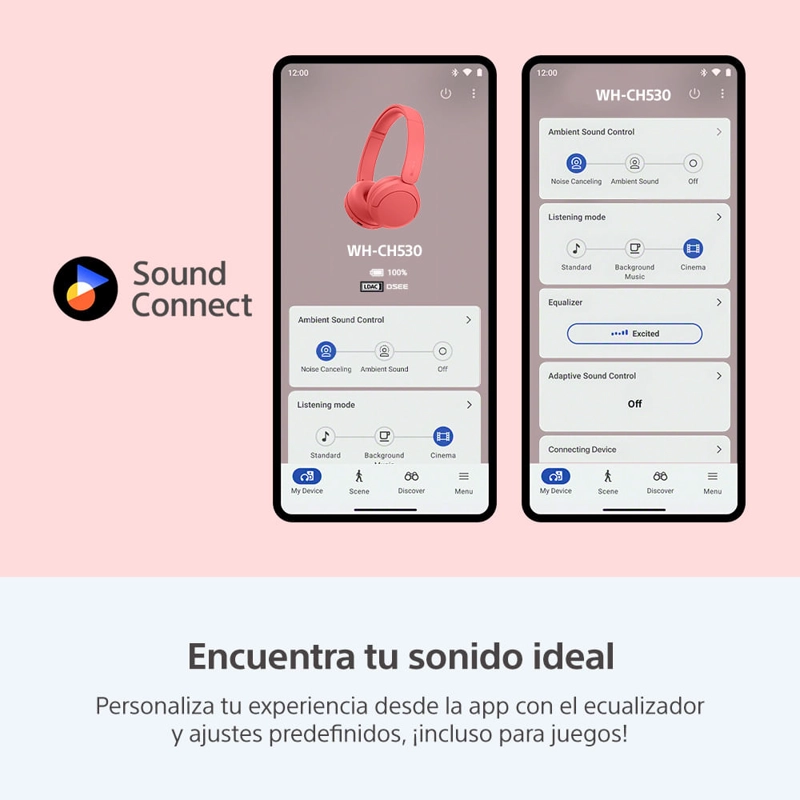 AUDIFONOS BLUETOOTH SONY WH-CH530 ROJO - 11
