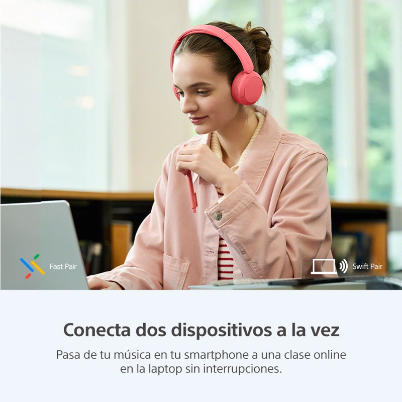 AUDIFONOS BLUETOOTH SONY WH-CH530 ROJO - 12