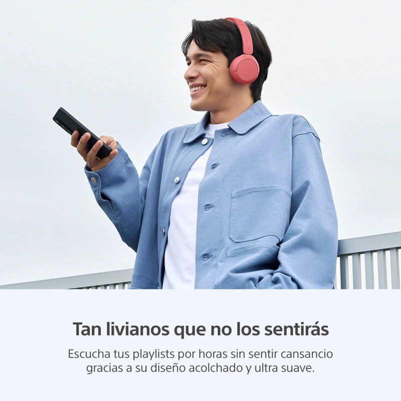 AUDIFONOS BLUETOOTH SONY WH-CH530 ROJO - 5