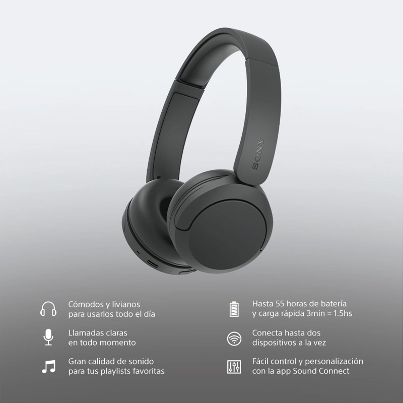 AUDIFONOS BLUETOOTH SONY WH-CH530 NEGRO - 3