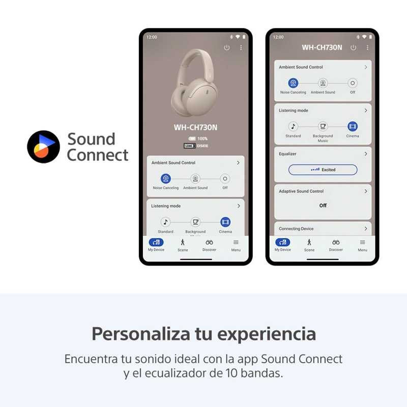 AUDIFONOS BLUETOOTH CON NOISE CANCELLING WH-CH730N CREMA - 11
