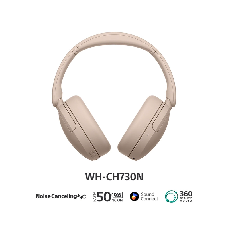 AUDIFONOS BLUETOOTH CON NOISE CANCELLING WH-CH730N CREMA - 2