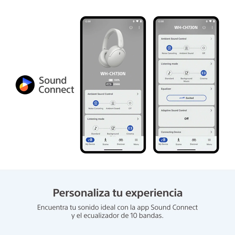 AUDIFONOS BLUETOOTH CON NOISE CANCELLING WH-CH730N BLANCO - 11