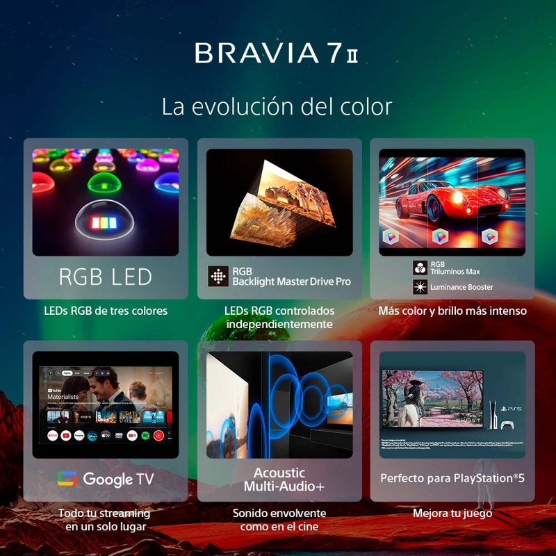 LED SONY TRUE RGB 4K SMART TV 55 PULGADAS K-55XR70M2 - 3