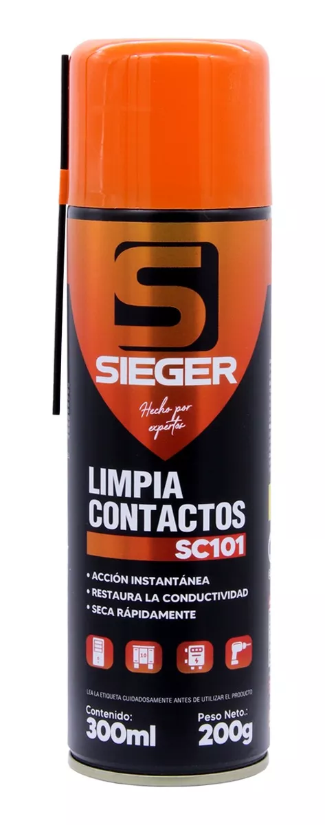 LIMPIA CONTACTO ELÉCTRICOS Y ELECTRÓNICOS SC101 300ML SIEGER - 1