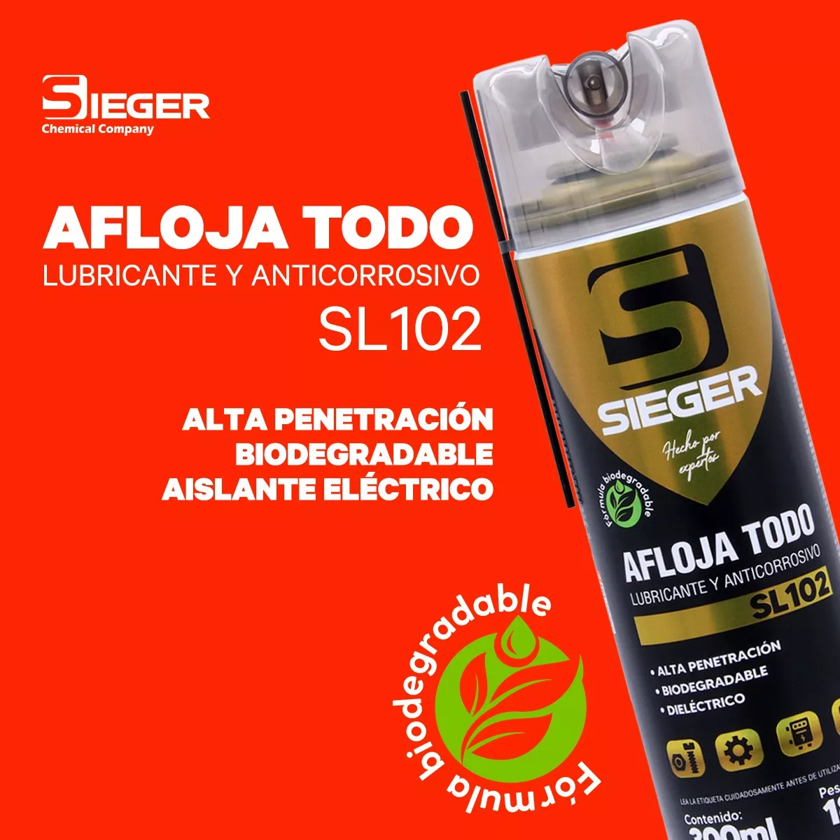 LUBRICANTE MULTIUSOS AFLOJA TODO SL102 300ML SIEGER - 4