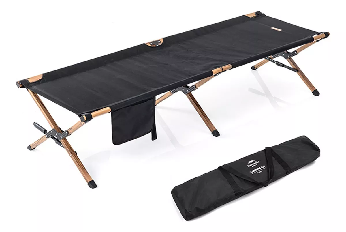 CAMA CAMPAMENTO PLEGABLE PARA EXTERIOR - NEGRA - 1