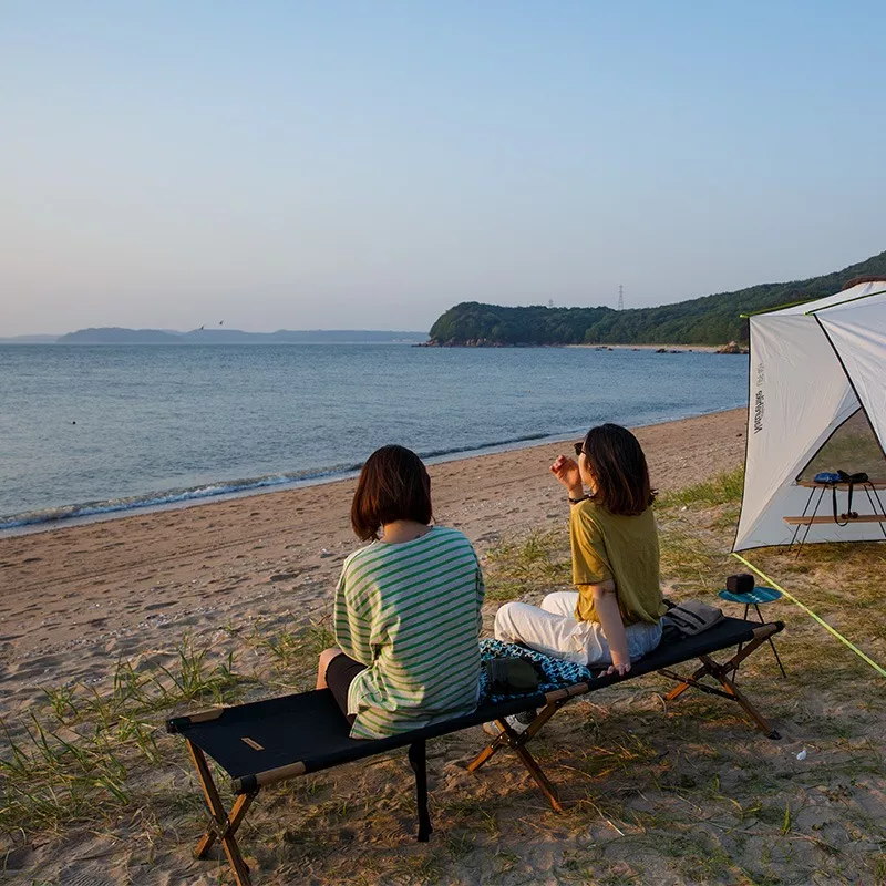 CAMA CAMPAMENTO PLEGABLE PARA EXTERIOR - NEGRA - 5